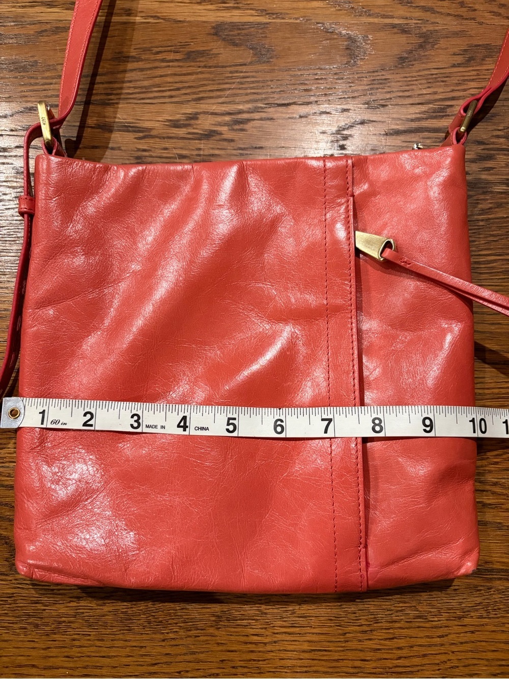 Hobo Drifter Tea Rose Leather Crossbody Bag Adjustable Strap Summer Travel - Picture 7 of 8